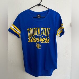 NBA Golden State Warriors Blue and Yellow Short Sleeve jersey women’s medium